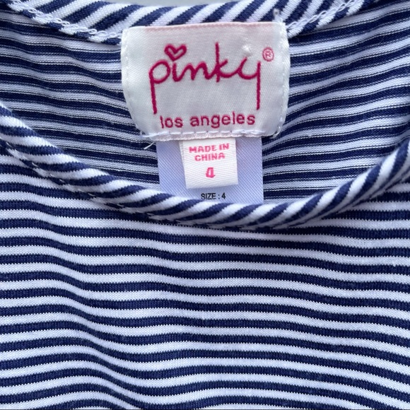 Nautical Tiered Ruffles Dress Pinky Of Los Angeles - Size 4 - Picture 5 of 5